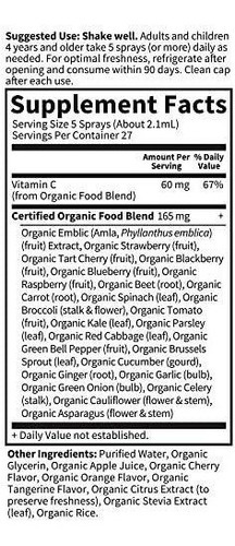 Vitamina C Garden Of Life Mykind Organics 60 Mg 2 Onças/cere - Imagem 4