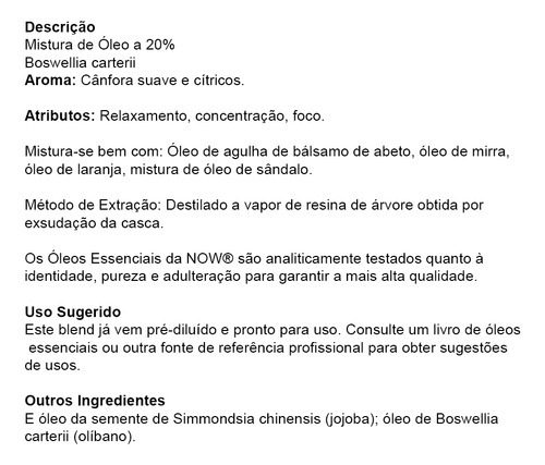 Now Foods Mistura De Óleo De Olíbano 30ml + Porta Cápsulas - Imagem 4