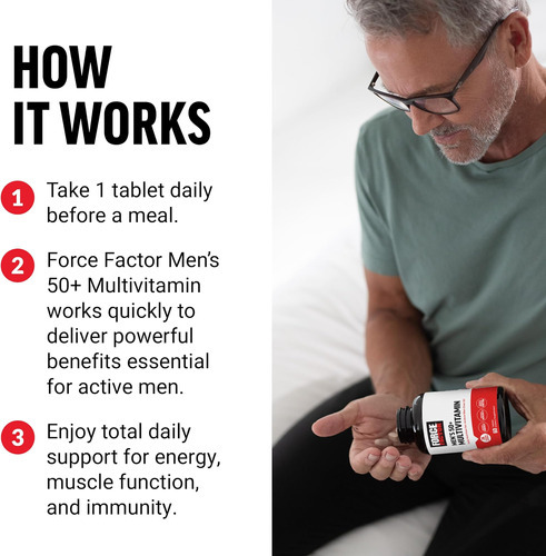 Multivitamínico Masculino Force Factor 50 Plus, Multivitamín - Imagem 4