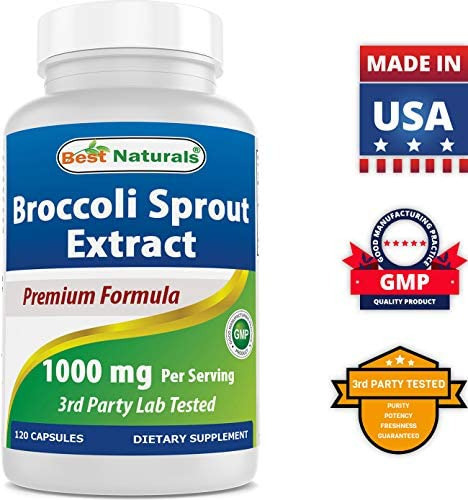 Extrato De Brotos De Brócolis Best Naturals, 1000 Mg, 120 C - Imagem 5