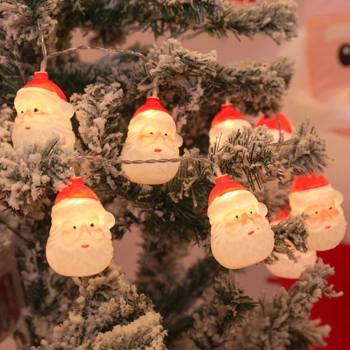 Hhh 2,5 M 20 Ornamentos De Luzes De Corda De Papai Noel Com - Imagem 7