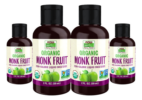 Fruta Dos Monges Now Foods Adoçante Líquido 59ml 4un