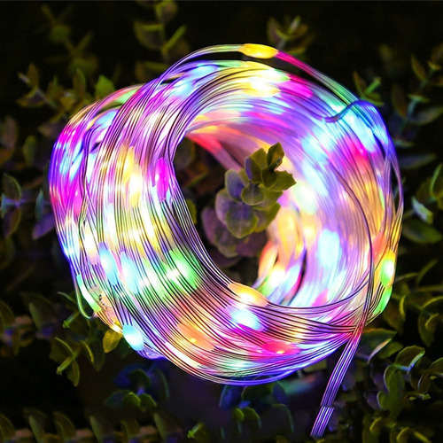 20m 8 Padrão Solar Light Leather Cord Decoração De Natal - Imagem 2