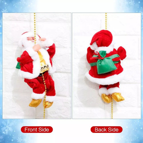 2x Corda De Escalada Musical De Papai Noel Elétrica Engraçad - Imagem 2