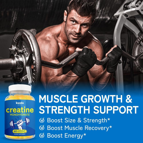 Gomas De Monohidrato De Creatina Kwala Nutrition - Crescimen - Imagem 2
