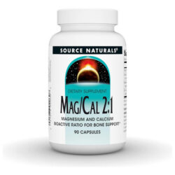 Source Naturals 2:1, Suplemento De Magnésio E Cálcio - 90 Cápsulas