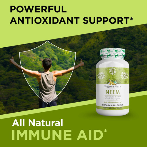 Suplemento Orgânico Veda Neem Capsules 120 Cápsulas Vegetari - Imagem 5