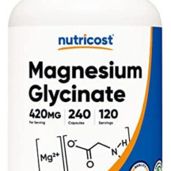 Nutricost Magnésio Glicinato 420mg, 240 Cápsulas - 120 Porç