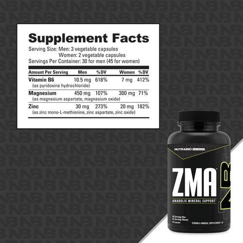Suplementos Nutrabio Zma Para Suplementos De Men E Mulheres- - Imagem 2