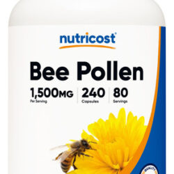 Suplemento Nutricost Bee Pollen 240 Cápsulas 80 Porções