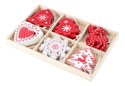 24 Peças De Linda Decoração De Enfeite De Natal Pendurada Em