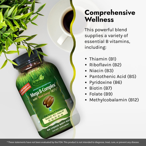 Complexo Mega-b De Absorção Avançada Irwin Naturals - 60 Cáp - Imagem 4