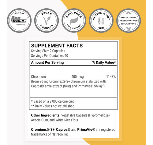 Supersmart - Crominex 3+ 20mg Por Dia (patenteado E De Alta - Imagem 3