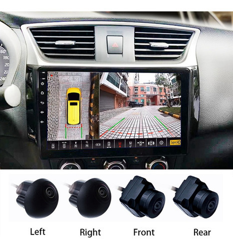 Câmera De Carro De 360° Com Visão Panorâmica Surround 1080p - Imagem 2