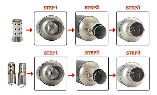 Aplicável A Universl 51mm 2 Silenciador De Defletor - Imagem 4