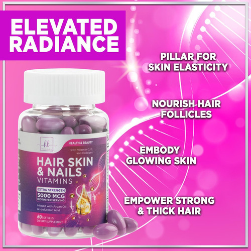 Vitaminas Capilares Para Mulheres Com Biotina 5000mcg - Saúd - Imagem 6