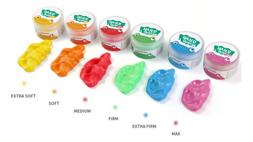 6pcs Brinquedo De Massa De Mão Exercício De Reabilitação De - Imagem 2