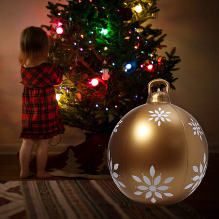 Enfeites De Bola Decorados De Natal Infláveis De Pvc Grandes - Imagem 33