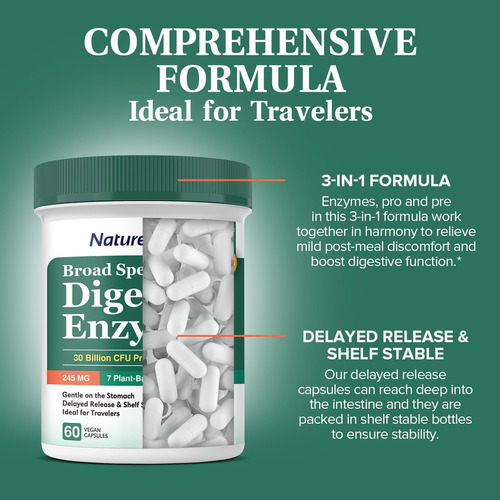 Enzimas Digestivas Naturemyst, 7 Enzimas À Base De Plantas, - Imagem 5
