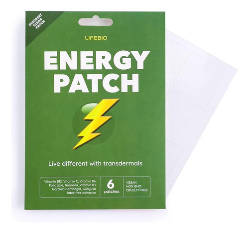 Lifebio Energy Patch: Mistura Natural De B12, C, B6, B3, Áci