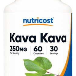 Cápsulas Nutricost Kava Kava 350 Mg Por Porção, 60 Cápsulas,