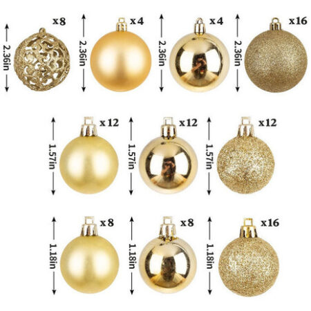 Pacote De 100 Esferas De Natal Para Decoração De Árvores - Imagem 2