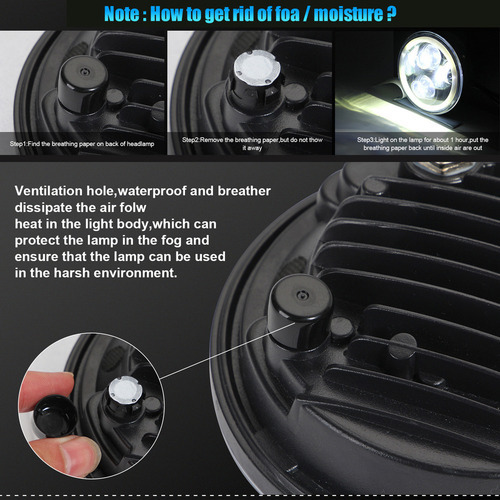 Farol De Motocicleta Farol De Feixe De Led Com Luz Redonda D - Imagem 4