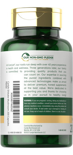 Suplemento De Extrato De Cogumelo Carlyle Shiitake 3000 Mg 2 - Imagem 3