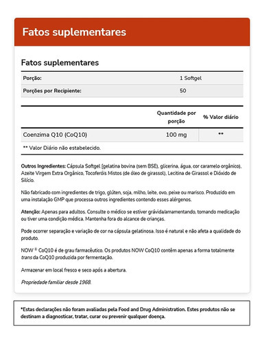 Agora, Alimentos - Coq10 Cardiovascular Health 100 Mg. - 50 - Imagem 4