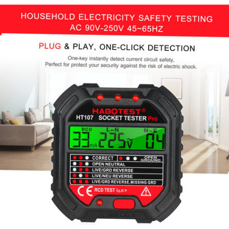 Testador De Tomada Elétrica Habotest Com Display De Tensão 9 - Imagem 4