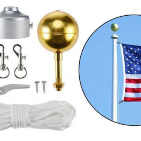 Kit De Ferragens Para Mastro De Bandeira Ganchos De 4 Peças - Imagem 6