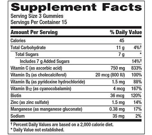 Vitamina C Emergen-c 750 Mg 45 Gomitas/laranja - Imagem 7