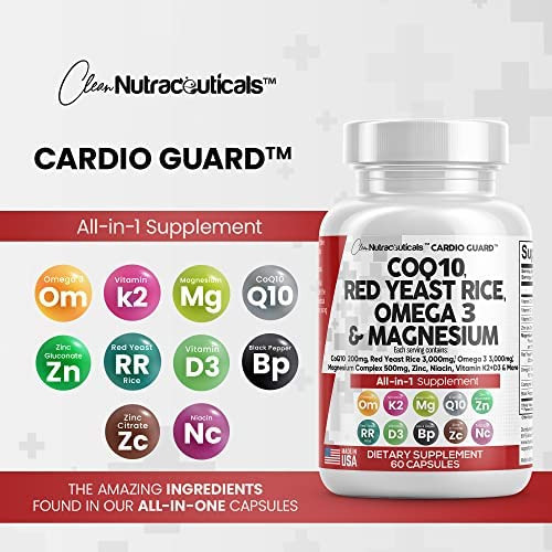 Coqmg Levedura De Arroz Vermelho 3000mg Omega Mg Complexo De - Imagem 7