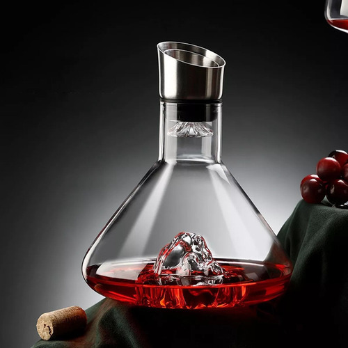 Garrafa De Vidro Iceberg Garrafa De Vinho Aerador Para - Imagem 7