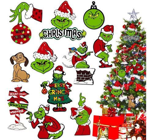 Decorações De Árvore De Natal Grinch, 23 Decorações De Natal - Imagem 6