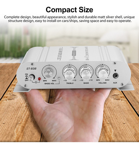 - Amplificador Estéreo De Áudio Automotivo 12v 400w - Imagem 8