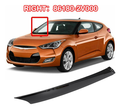 Pára-brisa De Carro A Pillar Trim Strip Rh Para Veloster 201 - Imagem 3