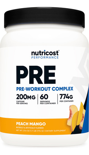 Suplemento Pré-treino Nutricost Pre-workout Complex 200mg