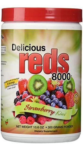 Greens World Delicous Reds 8000 Sabor Morango-kiwi, 10,6 Onç