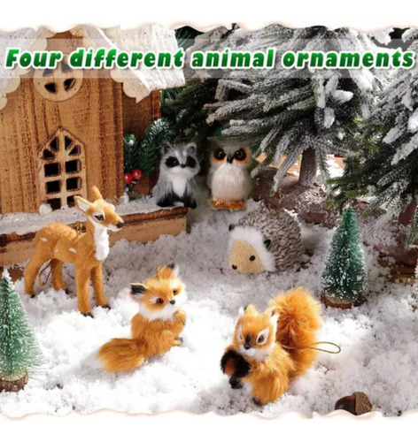 Rr Pingentes De Bichos De Pelúcia Para Decoração De Natal 6p - Imagem 3