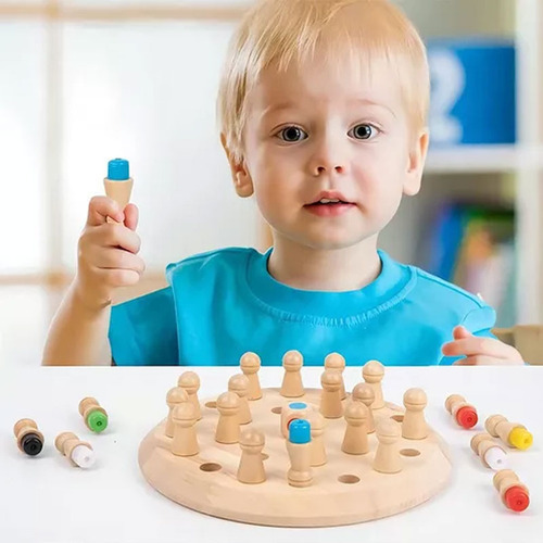 Brinquedos Inteligente De Crianças Memória Colorida Xadrez - Imagem 3