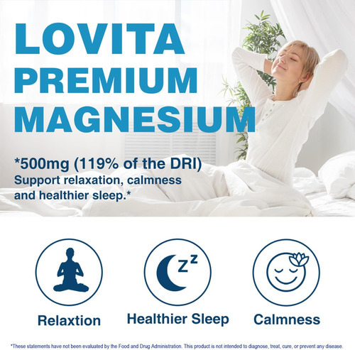 Complexo Triplo De Magnésio Lovita 500mg, Fórmula De Alta Ab - Imagem 4