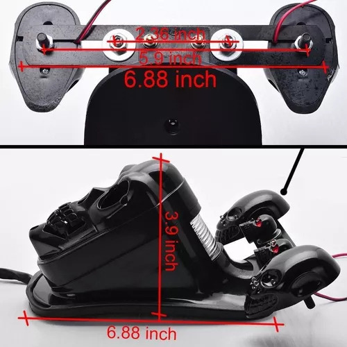 Luz De Pisca-pisca De Freio Traseiro Com Caveira De Motocicl - Imagem 5