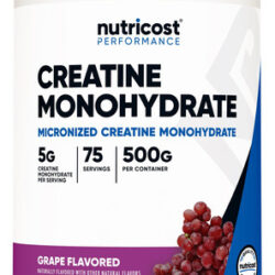Creatina Monohidratada Em Pó Nutricost Sabor Uva 500g
