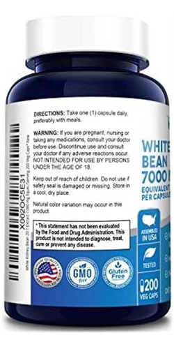 Nusapure Feijão Branco 7.000 Mg 200 Cápsulas Vegetais - Extr - Imagem 3