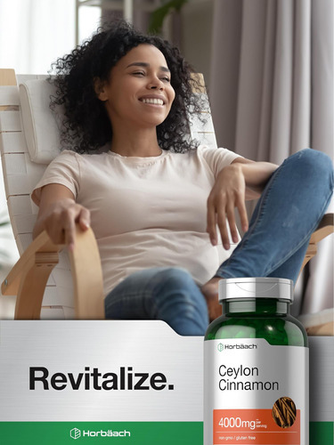 Cápsulas De Canela Horbaach Ceilão 4000mg | Contagem 250 | N - Imagem 7