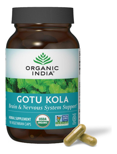 Suplemento De Ervas Gotu Kola Da Índia Orgânica - Adaptógeno
