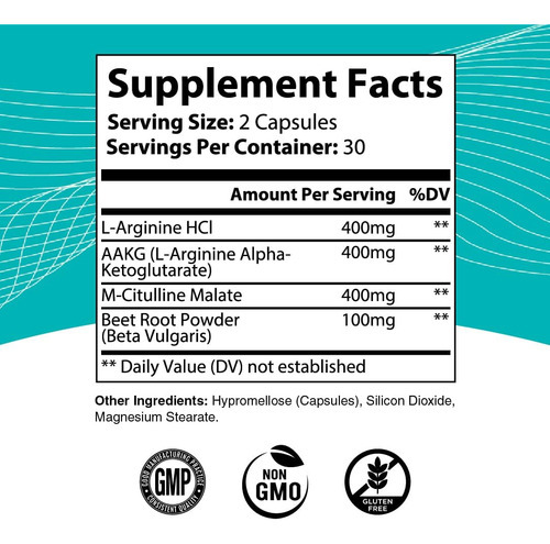 Nutrição Momary, L-arginina Hcl, Aakg (l-arginina Alfa-cetog - Imagem 3