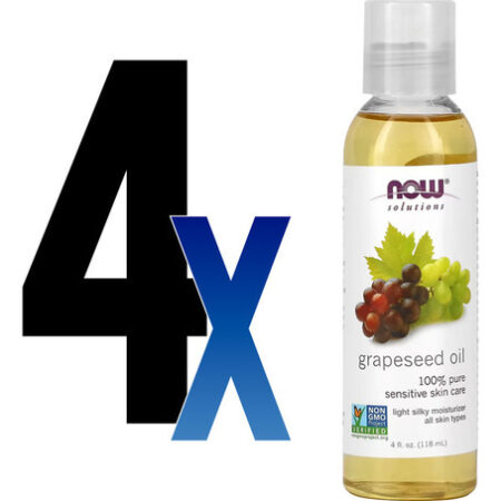 Óleo De Semente De Uva 118ml Now Foods Grapeseed Oil 4un - Imagem 2