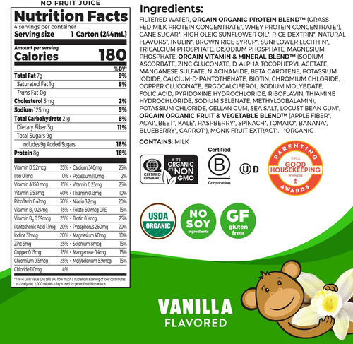 Shake De Proteína Nutricional Orgânica Para Crianças Orgânic - Imagem 2